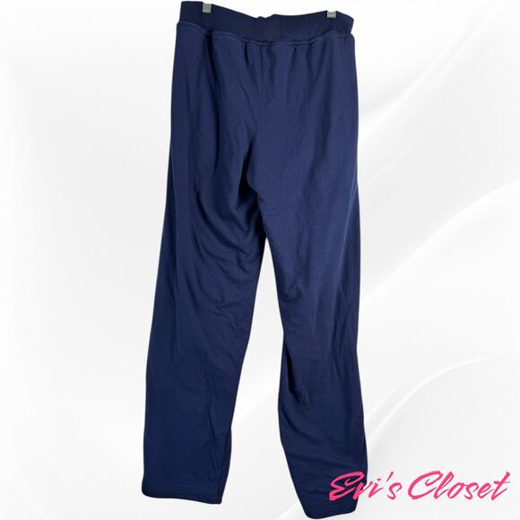 Dude Robe Mens Lounge Wear Sz Sm Navy Blue Pants Pajamas Terry Cloth Lined - Picture 2 of 6